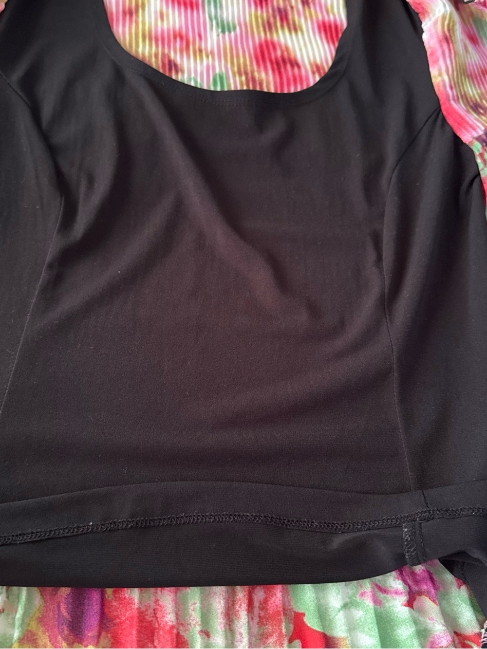 Y2K Nicola Petite Floral Pleated Ruffle Tie Front Mesh black front lining Top - Picture 5 of 7